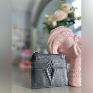 Versace Black “V” Card Holder